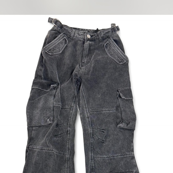 Maniere De Voir Gray Washed Cargo Pants - Picture 2 of 5